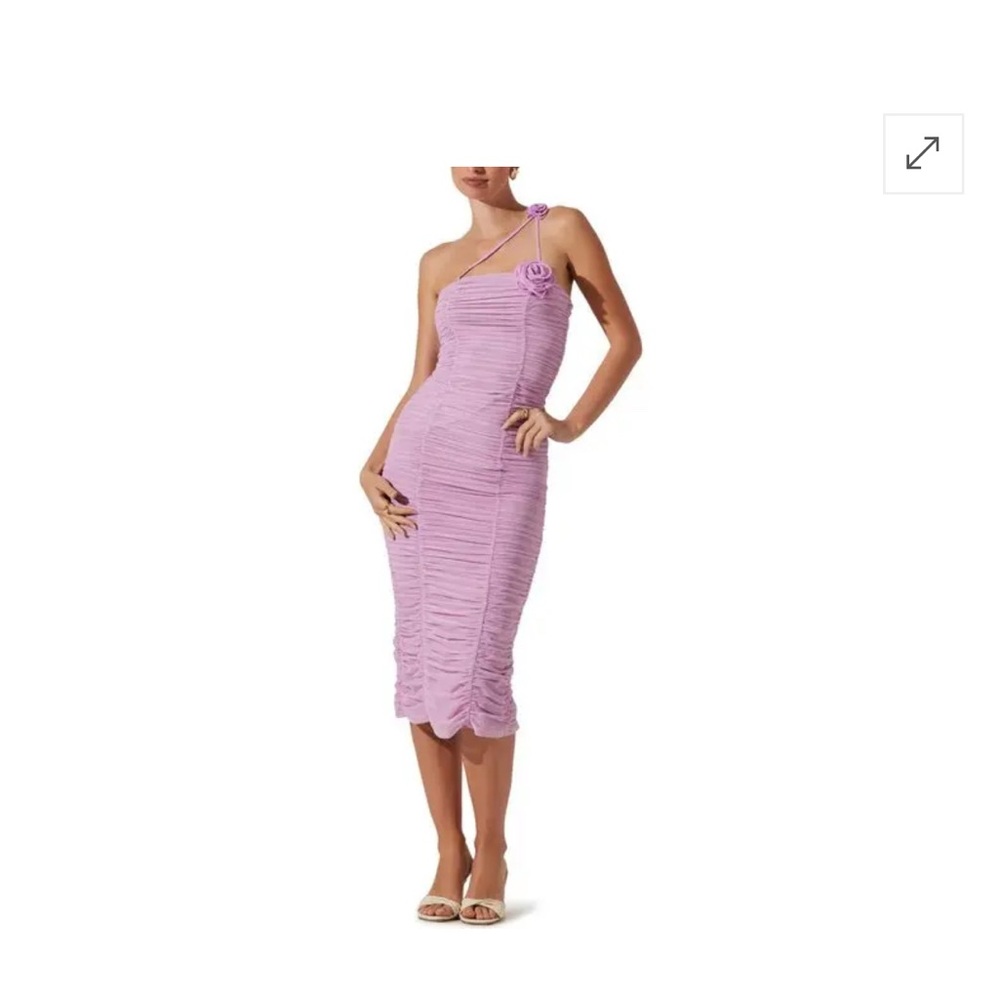 ASTR The Label revolve Chic lilac Purple One-Shoulder Dress Small New